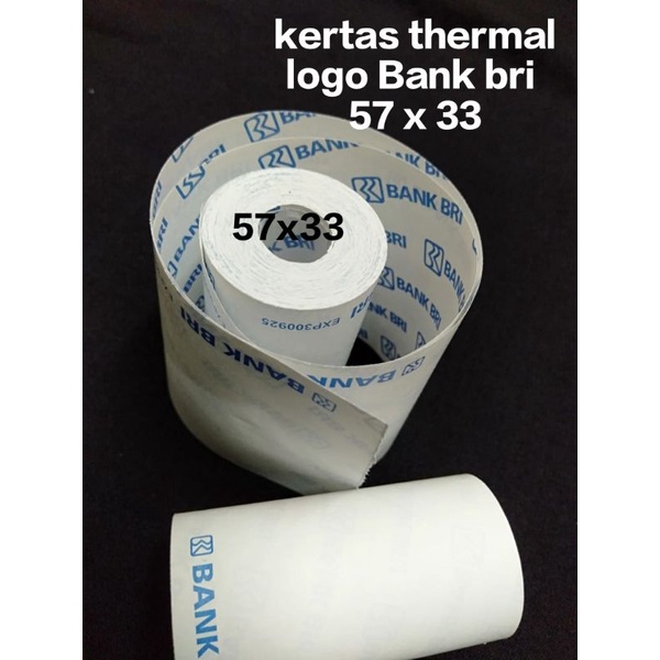 

( 10 ROLL ) KERTAS THERMAL LOGO BANK BRI 57X33