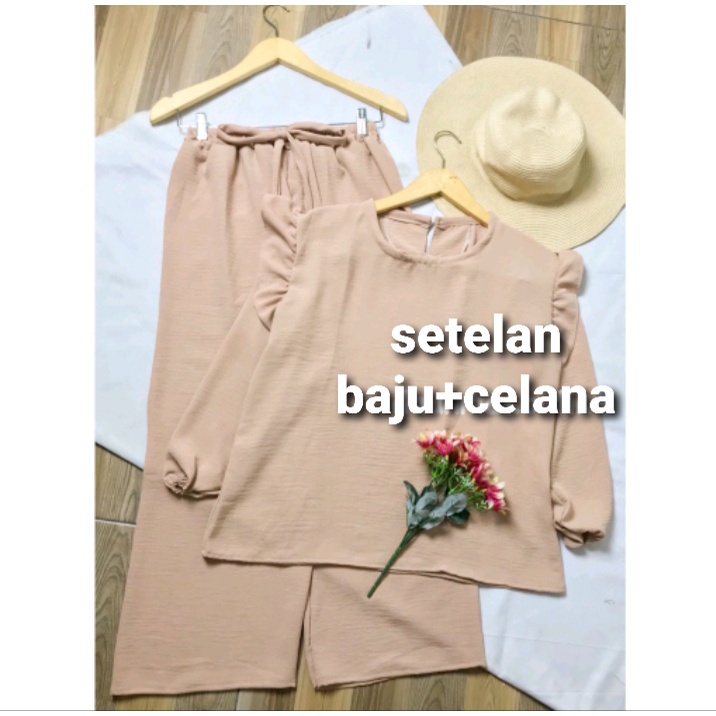 BAJU SET CELANA KULOT/ SETELAN RUBY TER BARU BUAT REMAJA &amp; DEWASA TREN MASAKINI