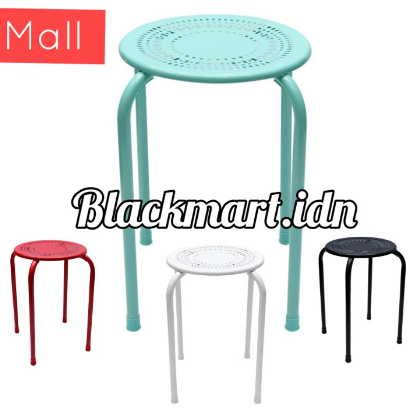 informa Bangku Besi Metal - Outdoor Indoor Cafe Restoran Kantor Kelas Sekolah Kursi stool bar taman