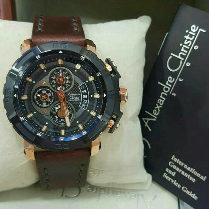 JAM TANGAN ALEXANDRE CHRISTIE AC6439 BROWNGOLD 100% ORIGINAL GARANSI RESMI