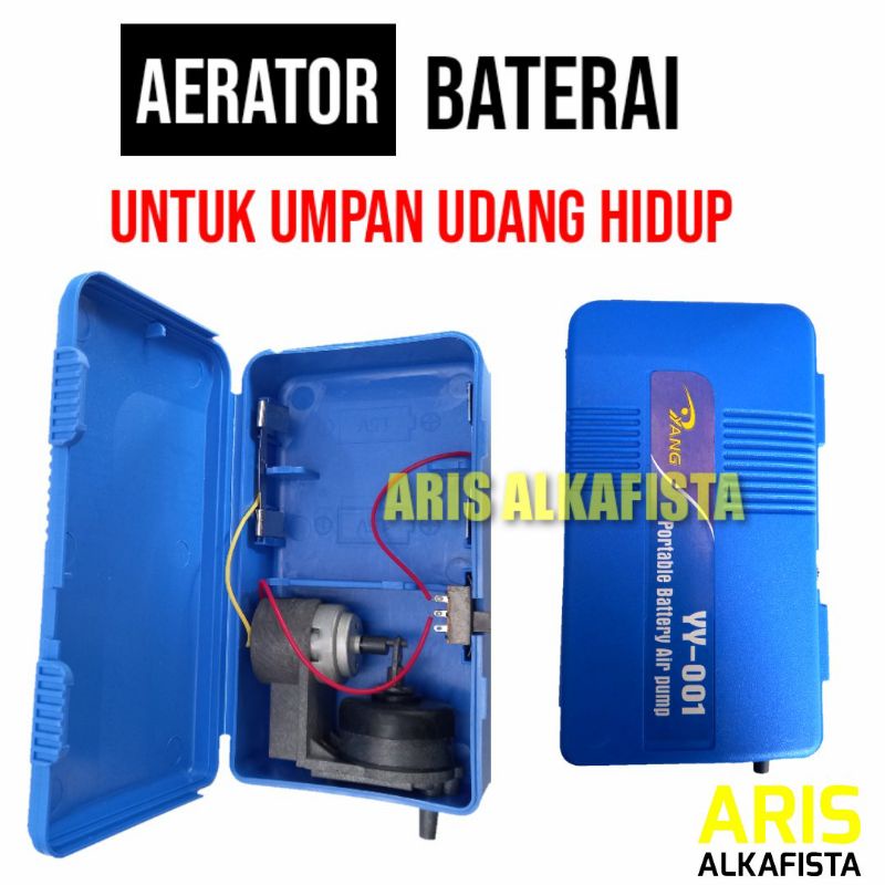 Aerator Baterai Untuk Penyimpanan Umpan Udang