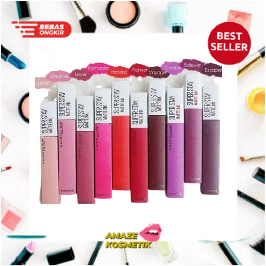 BARU!!! Maybelline SuperStay Matte Ink Lipstick - Super Stay Matte Ink Lip Cream (bpom)