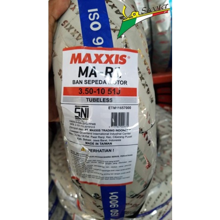 Ban MAXXIS MA R1 3.50 - 10 51J VESPA CLASSIC 350 RING 10