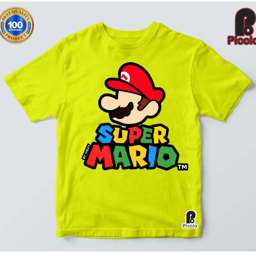 BAJU ANAK KAOS ANAK SUPER MARIO BAHAN PREMIUM