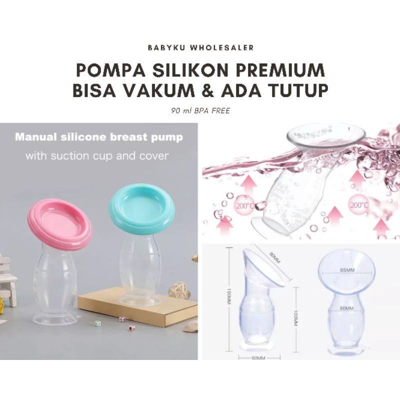 Pompa asi manual silikon - silicone breast pump - tabung asi perah milk saver