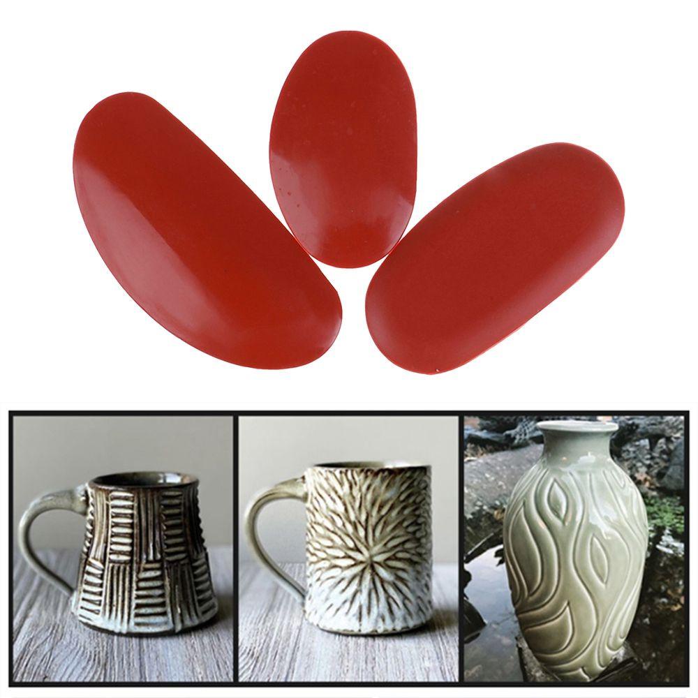 Lanfy clay Artis Merah 3Pcs/set clay Buatan Tangan DIY Ceramic Keramik clay tools