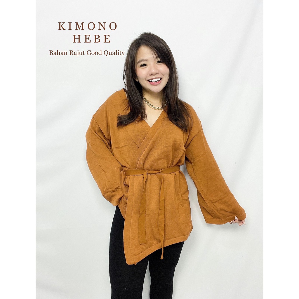 HOPYLOVY - Cardi Kimono Rajut Herina