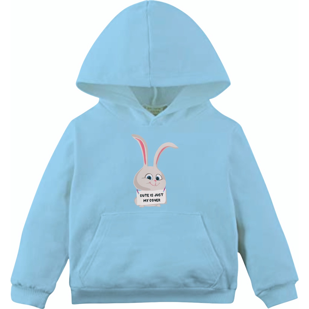 RABBIT QUOTE HOODIE ANAK - ATASAN LUCU PREMIUM