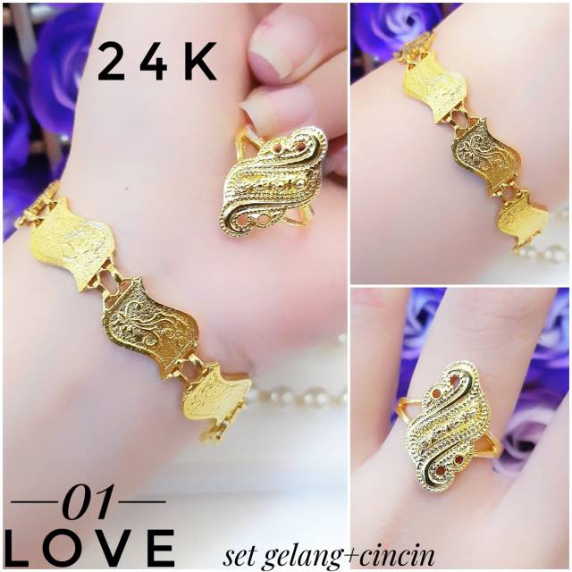 Xuping set perhiasan lapis emas 24k 2712h