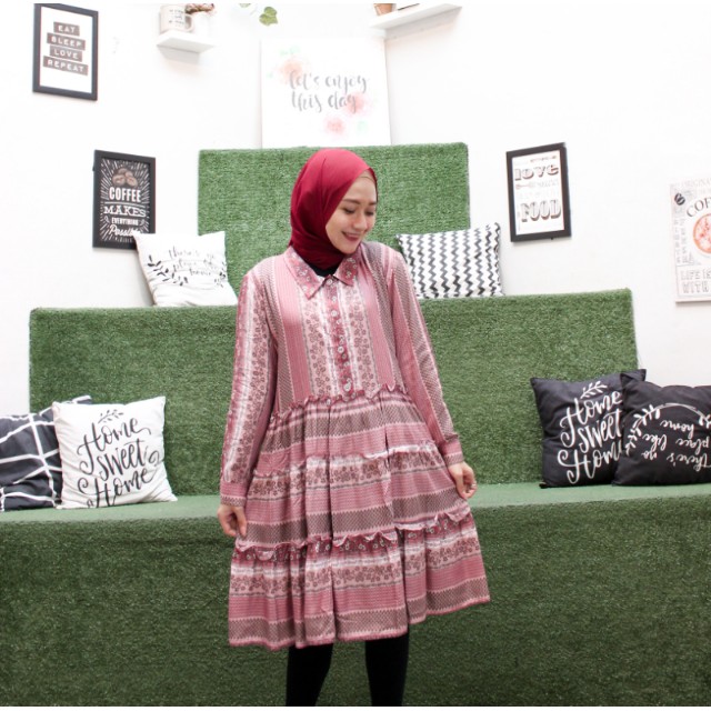 ELENA BLOUSE KATUN PREMIUM KUALITAS BUTIK - TERATAI PINK