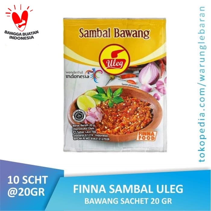 

Sambal-Aneka- Pack Finna Sambal Uleg Bawang Sachet (10 X 20Gr) -Aneka-Sambal.
