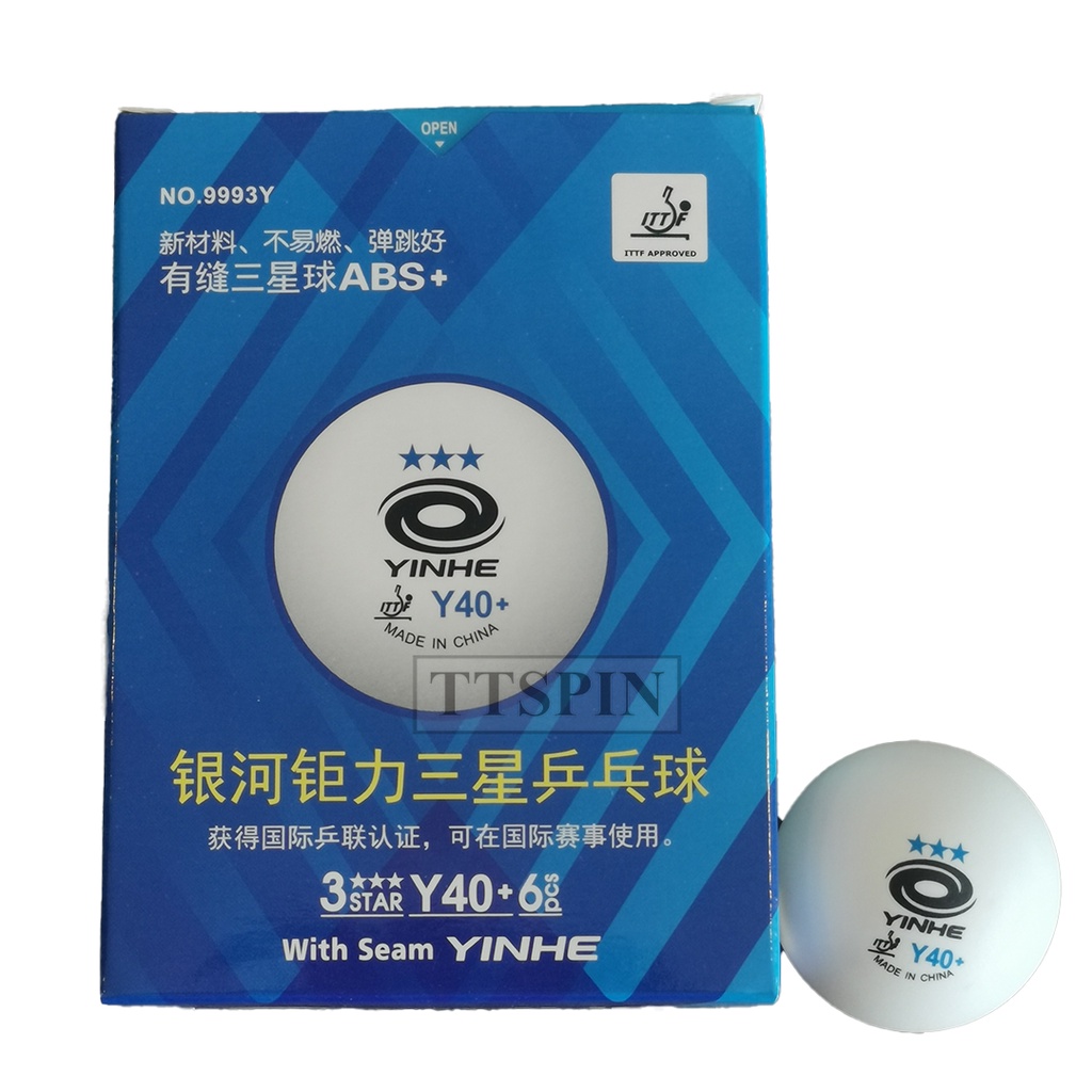 Yinhe 3-Star Y40+ ABS+ Poly Blue Ball - Bola Pingpong Tenis Meja Bintang 3 Star Tennis Table Ball