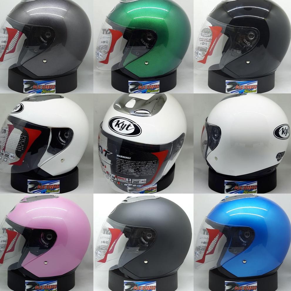 ゖ゚ Helm KYT JET Solid polos original チ