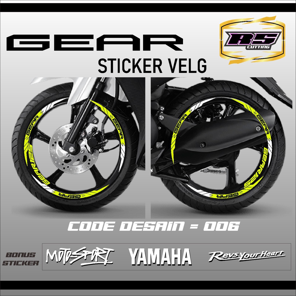 STICKER VELG YAMAHA GEAR 125 List velg Yamaha GEAR 125 - Aksesoris Motor Stiker Lis Velg Yamaha GEAR
