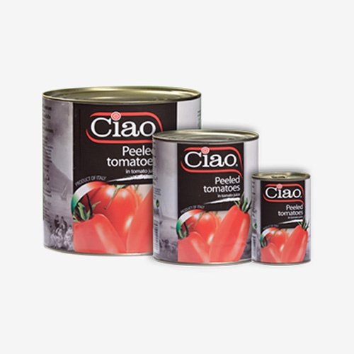 

Kalengbuah- Ciao Peeled Tomato 2500 Gr Tomat Dalam Kemasan Kaleng Import Italy -Buah-Kaleng.