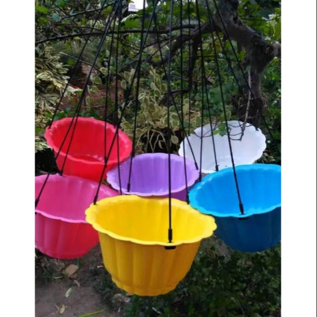 Pot gantung mewah - pot gantung - pot warna warni - pot