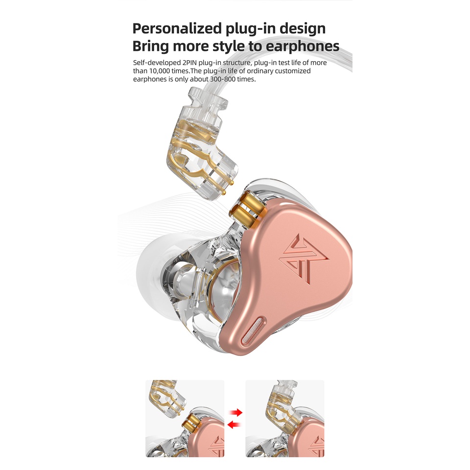 Kz X HBB DQ6S Earphone In Ear HIFI Bass Dengan Fitur Noise Canceling DQ6