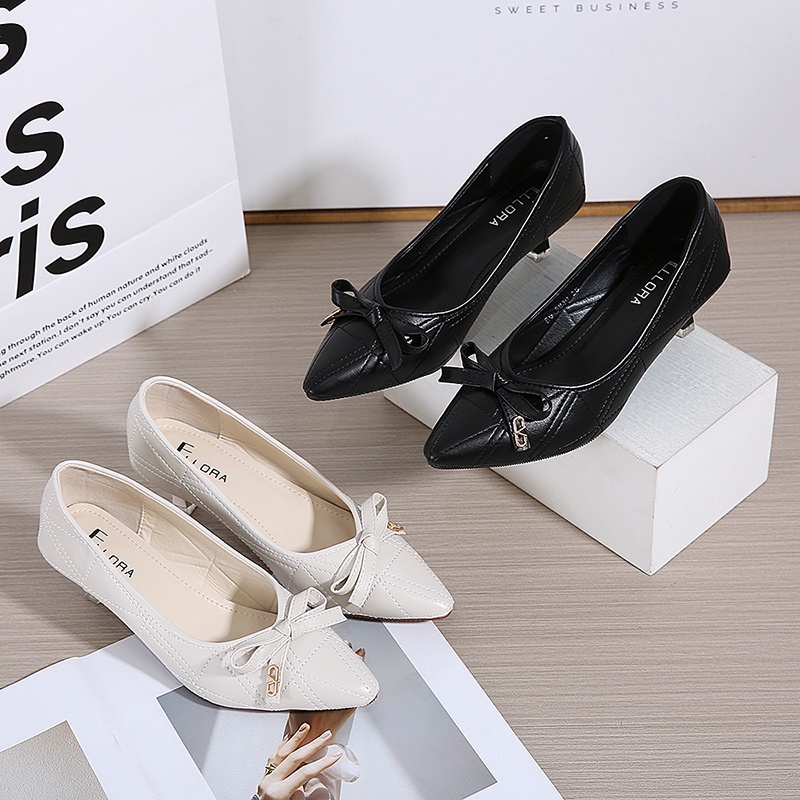 ELLORA EG-8830 Sepatu Heels Wanita Kerja Import 5cm Sintetis