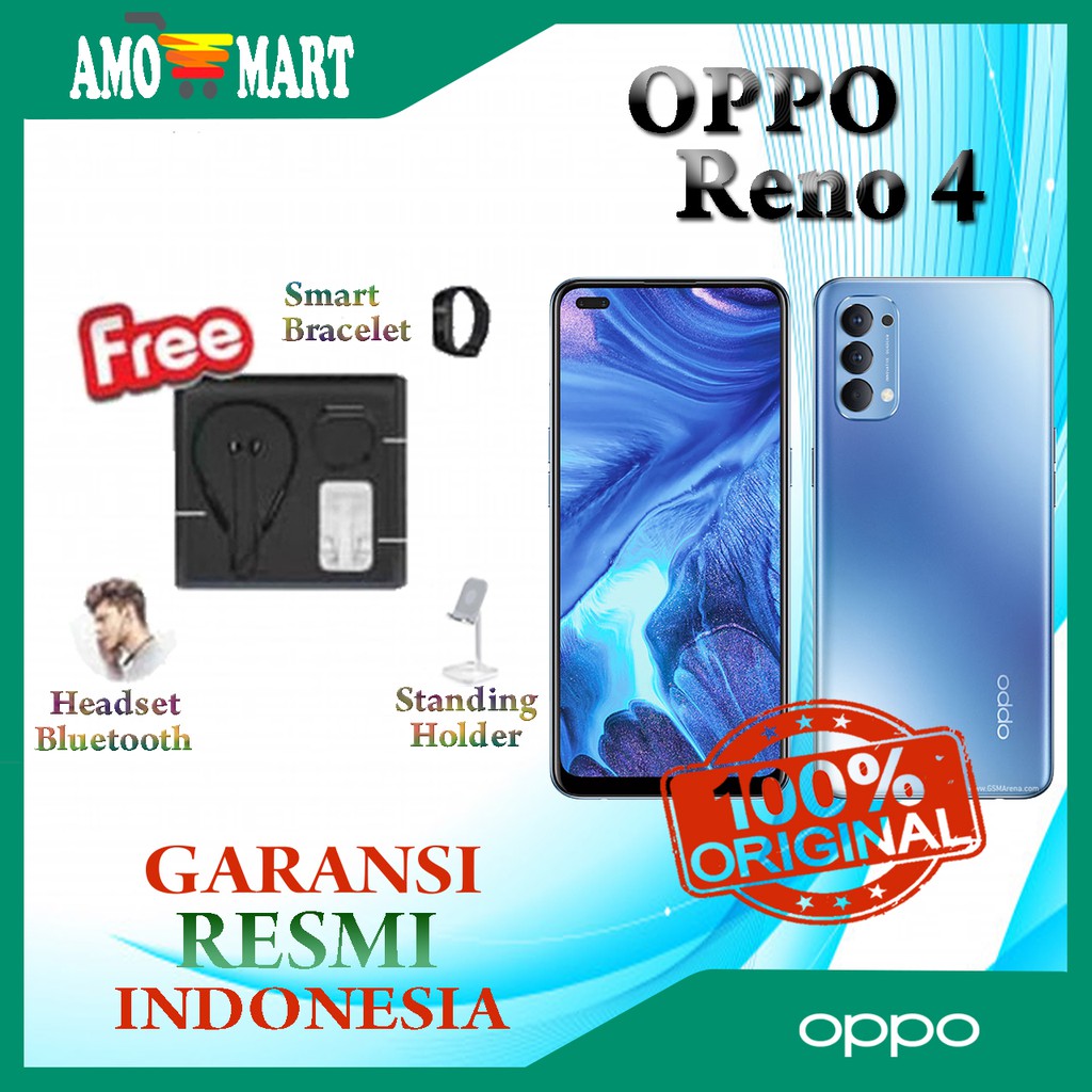 FREE GIFTBOX OPPO RENO 4 RENO4 RAM 8/128 GB GARANSI RESMI