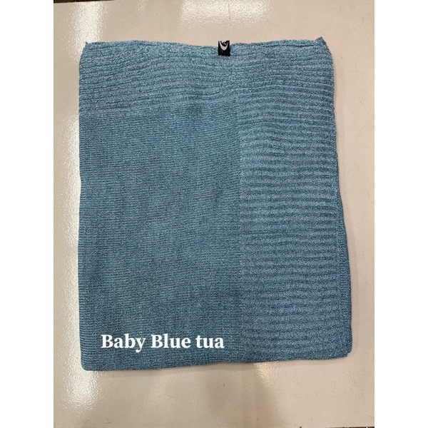 PASHMINA RAJUT GLITER / PASHMINA RAJUT PENGANTIN / PASHMINA PREMIUM-Babby blue tua