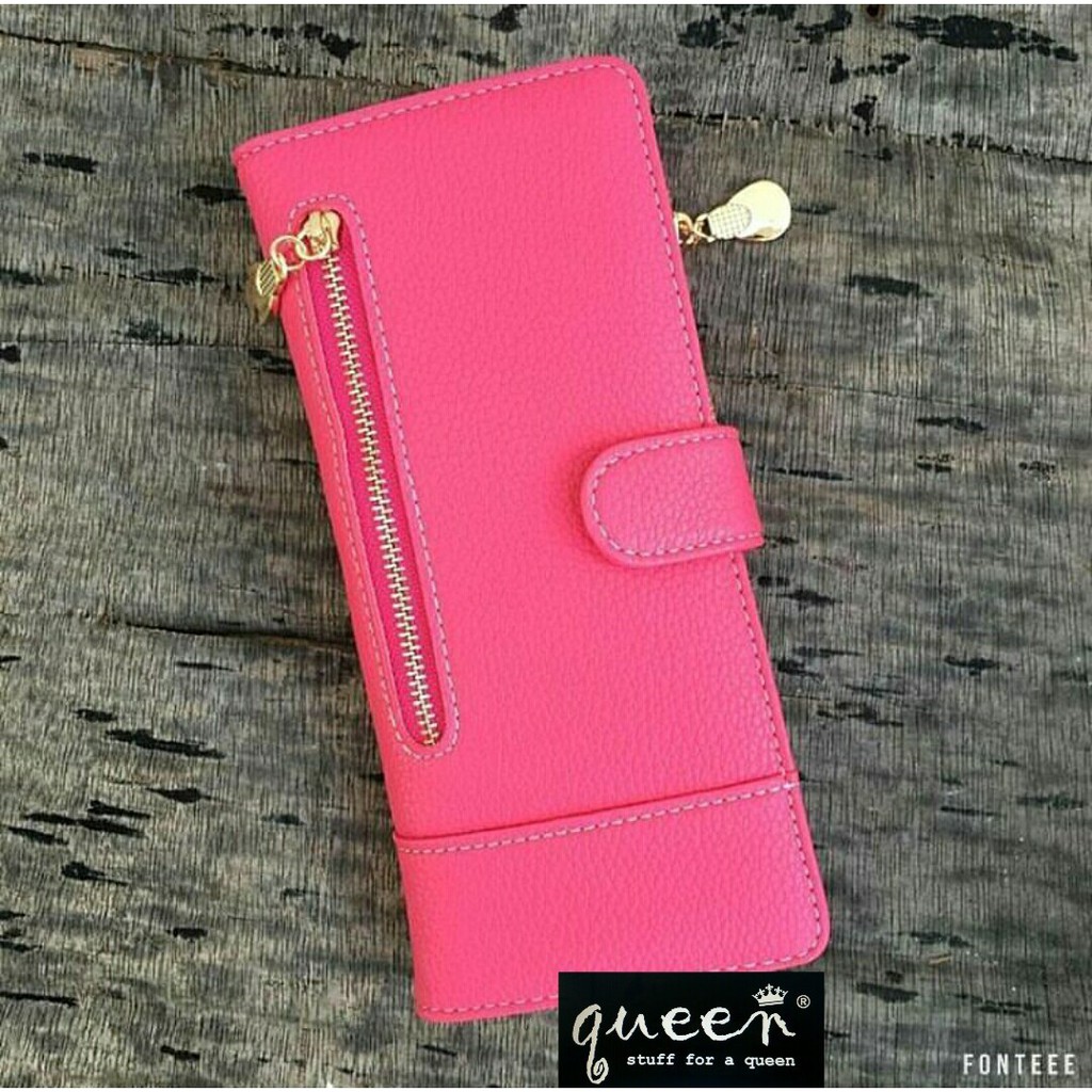 A1 Promo Dompet Wanita Lucu Elegan Bahan Taiga Ukuran 19x9 Warna Ungu Tosca Biru Hitam Fanta Murah