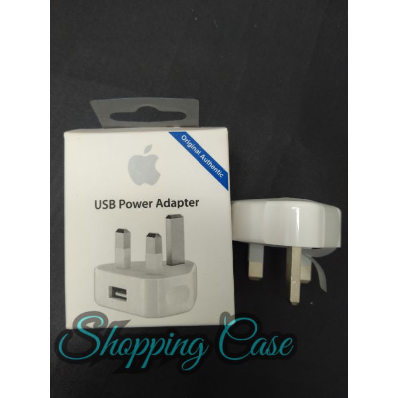 ADAPTOR CHARGER IPHONE 6/7/8 PLUS BATOK KAKI TIGA KEPALA KAKI 3 ORI