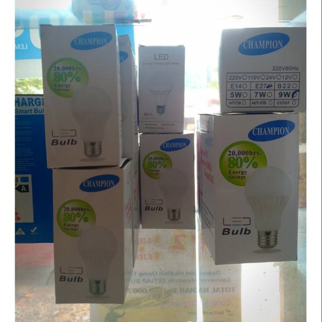 bohlam LED CHAMPION PHILIPS / lampu LED emergency / LED bulb