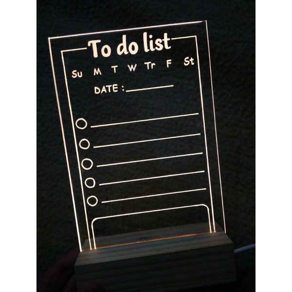 

to do list akrilik led/non led