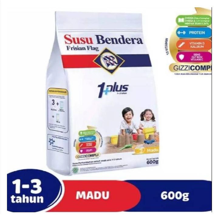  SUSU BENDERA  1 PLUS MADU 600 GR Shopee Indonesia