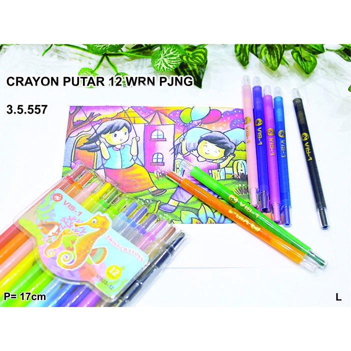 

Crayon Putar isi 12 Warna Panjang