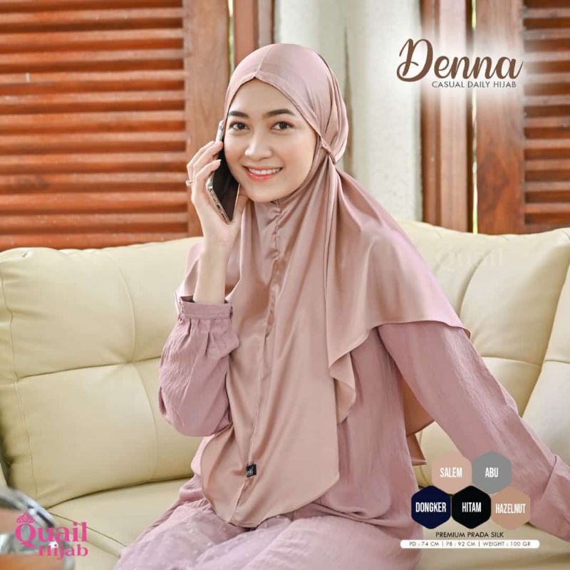 Jilbab Instan Polos Quail Model DENNA