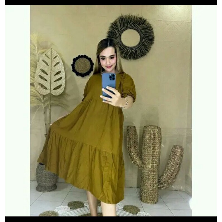 Dress Rempel / Dress Nagita / Daster Nagita / Dress full kancing depan / Dress viral kekinian / Dast