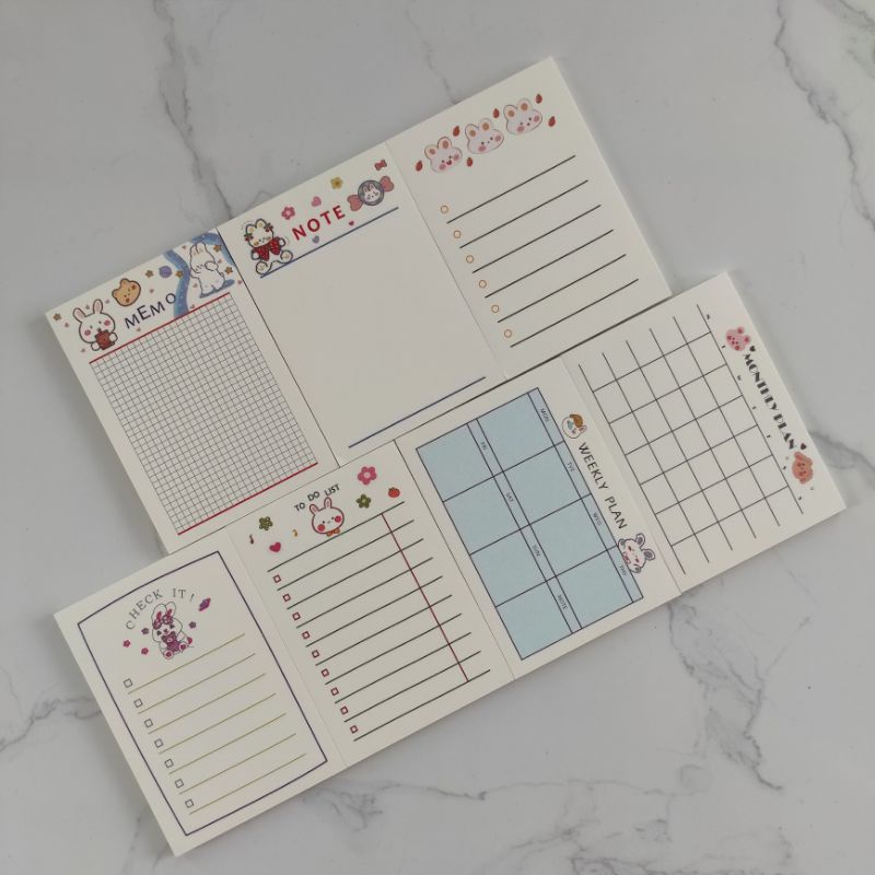 

DAILY PLANNER MEMO NOTE MOTIF KELINCI/RABBIT
