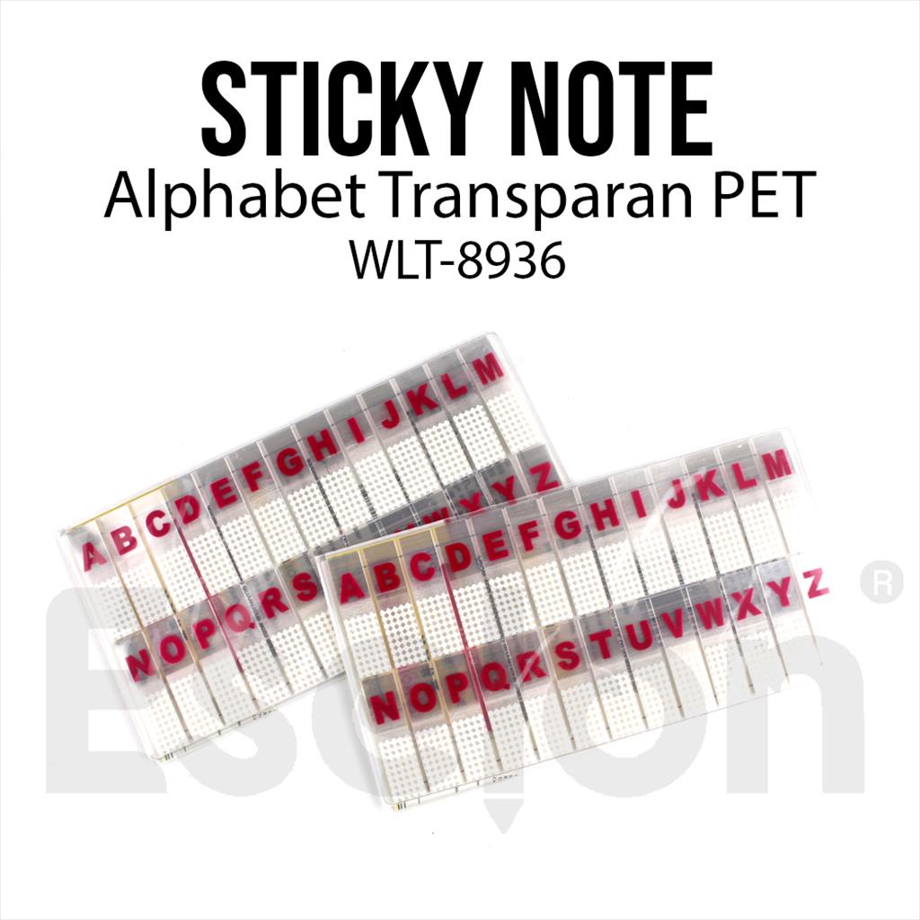

Stick Notes Transparant Alphabet Angka / Sticky Notes