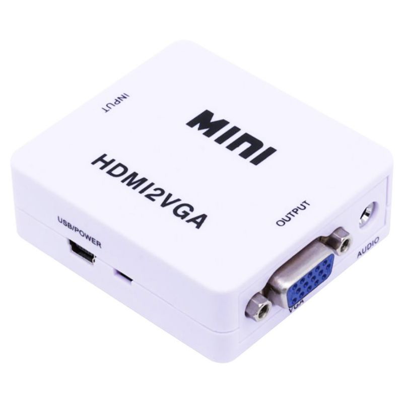 Jual Konventer HDMI to VGA HDMI2VGA converter Adapter Box Shopee