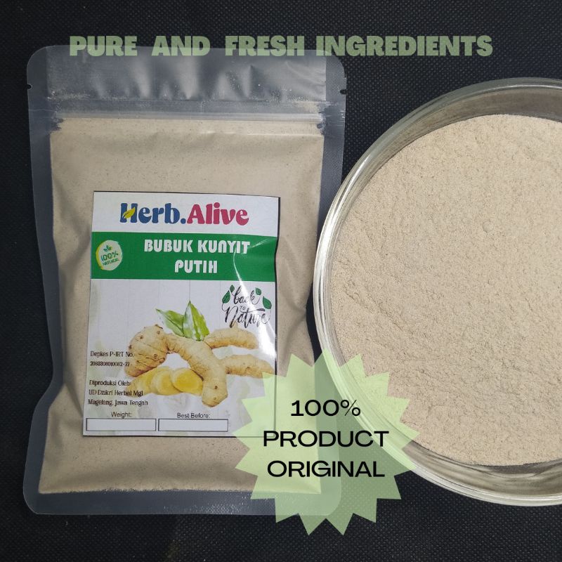 

KUNYIT PUTIH MURNI BUBUK KWALITAS PREMIUM/ GROUND CURCUMA POWDER 250 - 500 GRAM