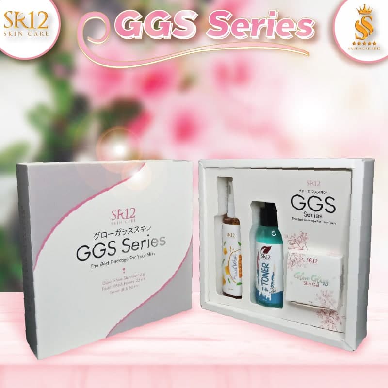 GLOW GLASS SKIN SERIES SR12 / SKINCARE PAKET GLOWING DALAM 7 HARI / KRIM PEMUTIH WAJAH / KRIM PENCERAH WAJAH / saudagarsr12