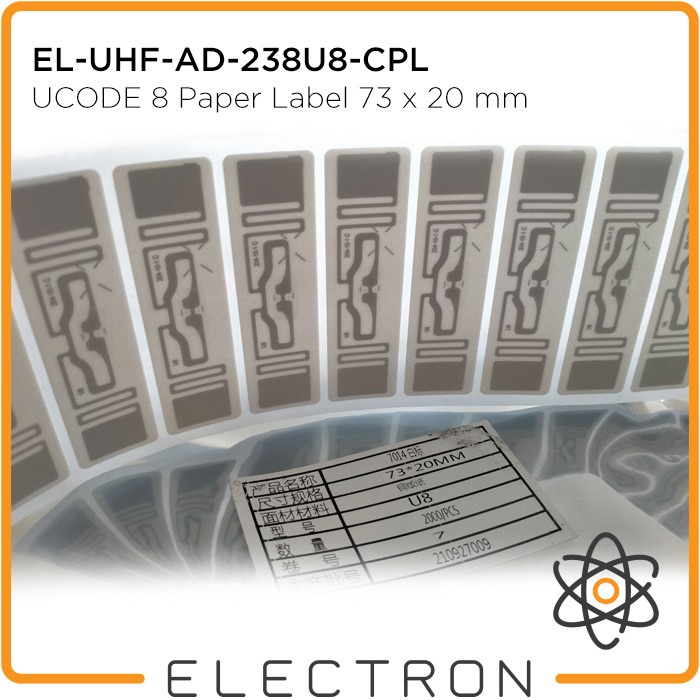 EL-UHF-AD-238U8-CPL UCODE 8 RFID Label Tag Coated Paper Sticker EPC