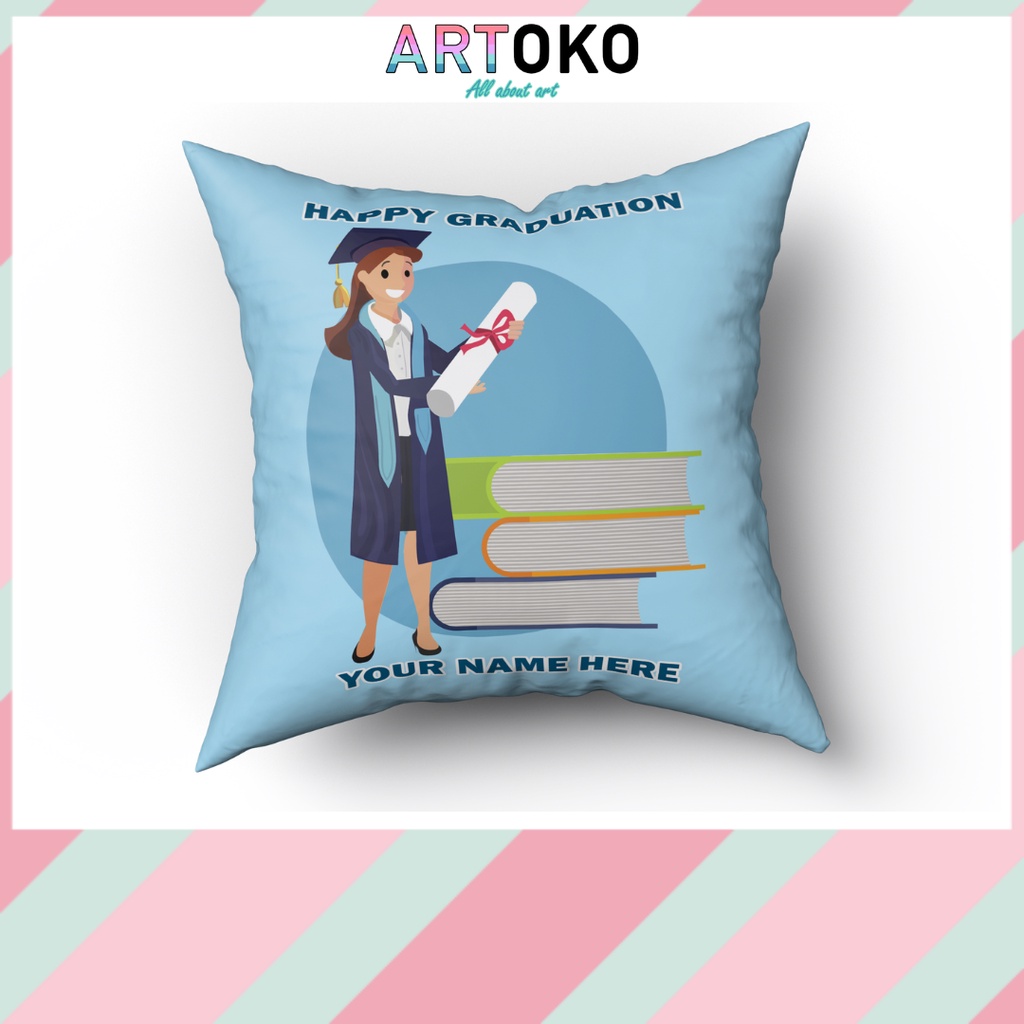 Bantal Printing bantal custom foto kain satin bantal natal  bantal happy birthday