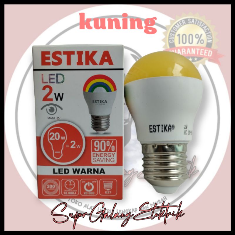 Lampu Led Estika 2W bisa untuk Lampu Hias / Lampu Tidur