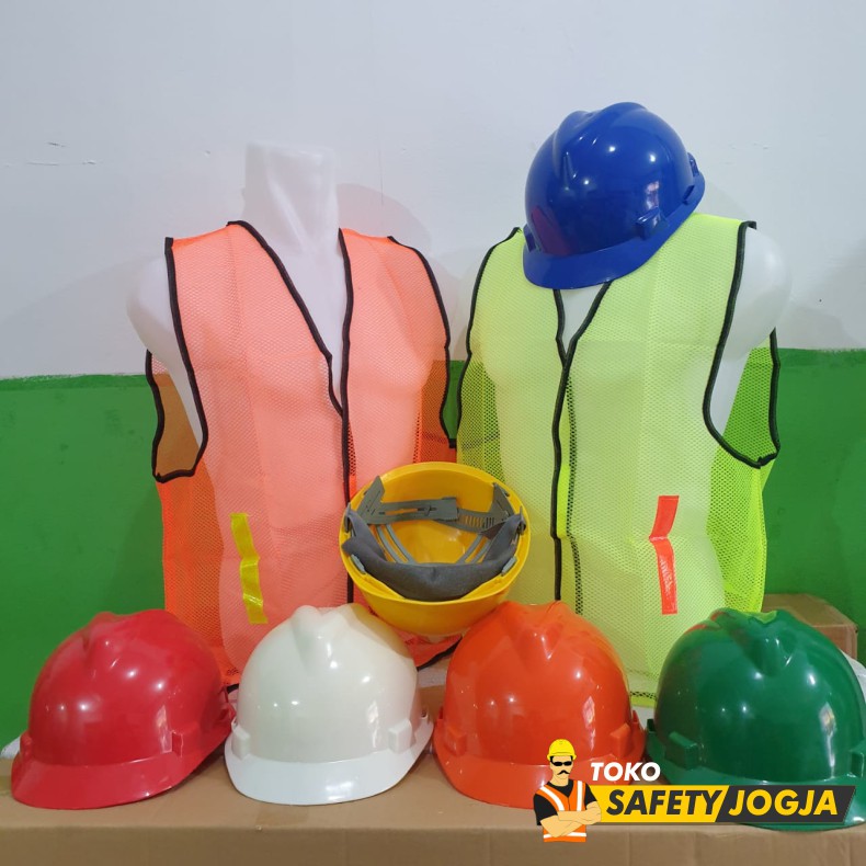 PAKET HELM SAFETY PROYEK ASA STANDART SNI + ROMPI JARING X POLYESTER