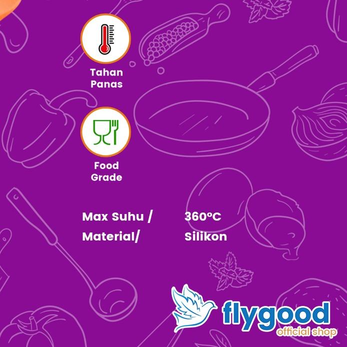 ☎ FLYGOOD Sodet Panci Listrik BESAR Tahan Panas/Sutil Silikon (Colourful Series) ☝