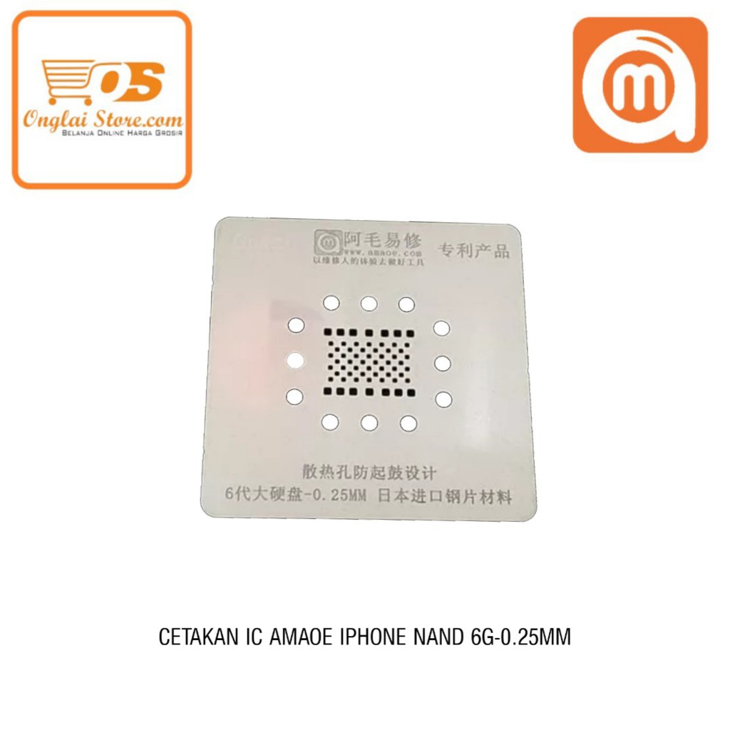 CETAKAN IC AMAOE IPHONE 6S NAND-0.25MM MAGNET BAHAN JEPANG LUBANG KOTAK ORIGINAL
