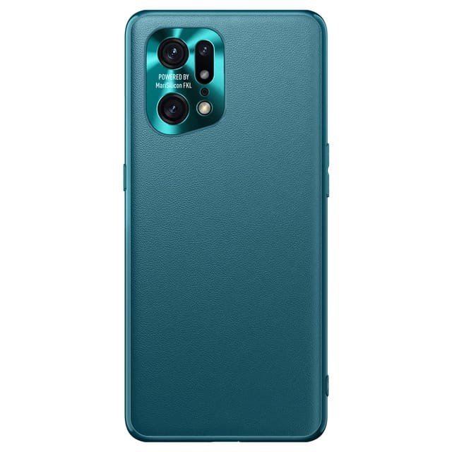 OPPO FIND X5 PRO 5G SOFT CASE LEATHER LUXURY METAL CAMERA PROTECT