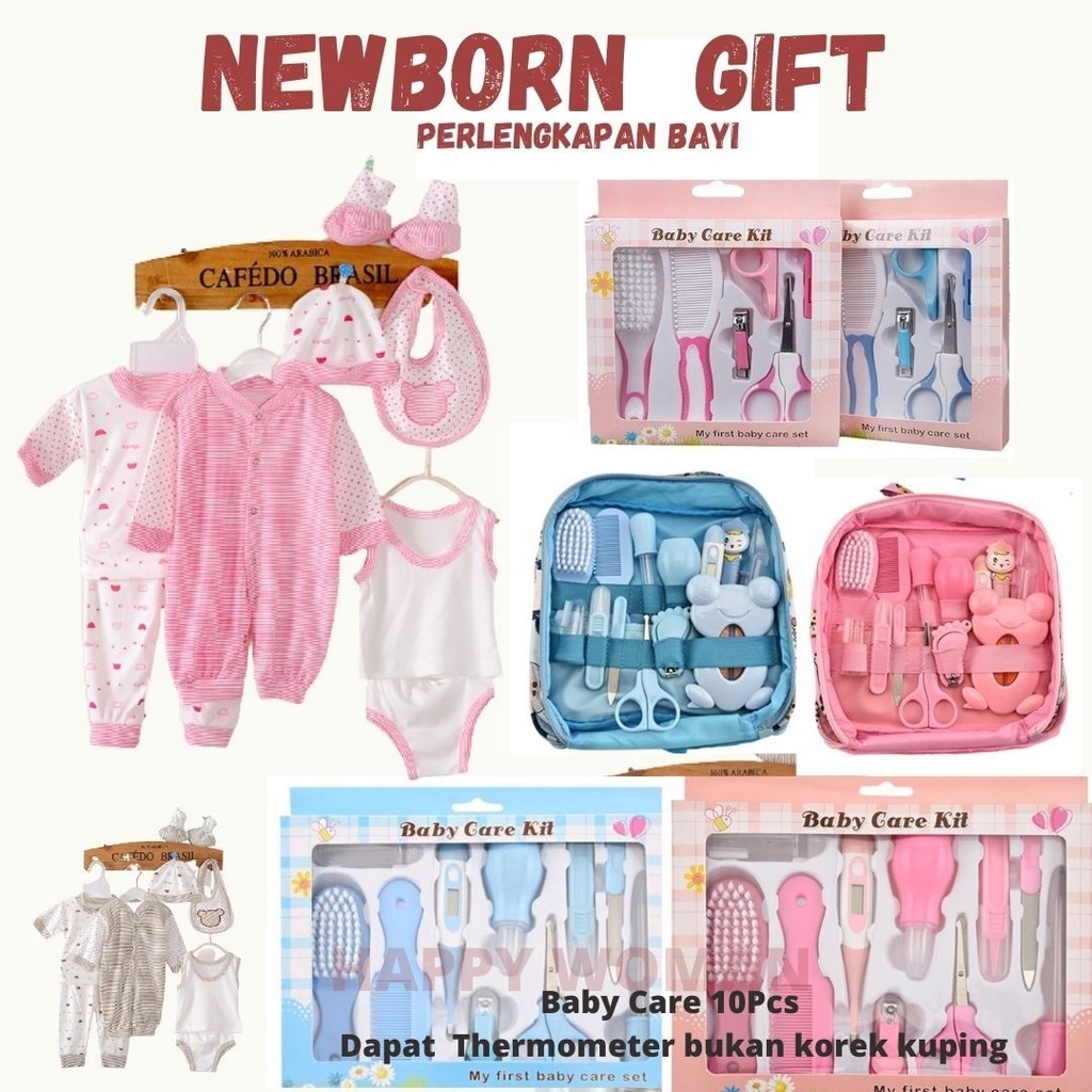 Perlengkapan Bayi Set Newborn Baby Care Grooming Kit Newborn Gift Baby Kit Baby Care Kit Set 6 Pcs / 10 Pcs / 13 Pcs Gunting Kuku Termometer Sisir Bayi Baby Kit Baby Set Hadiah Bayi