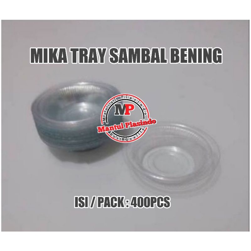 isi 400pcs Mika tray Sambal Bening / Mika Saos Sambal