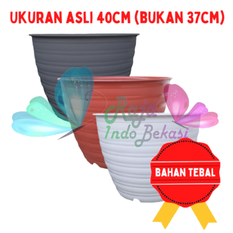 Ori Pot Super Tawon 40 Cm Merah Bata Coklat Pot Plastik Bunga Tanaman Pot Tawon Jumbo Besar Putih Tebal Murah Grosir Pot Jumbo Besar Putih Tinggi Murah 40cm 50cm 60cm 70cm 100cm