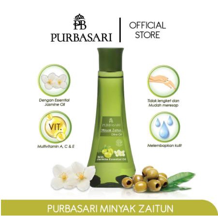 ^ KYRA ^ Purbasari Minyak Zaitun Olive Oil With Jasmine Essential Oil - Netto 150 ml