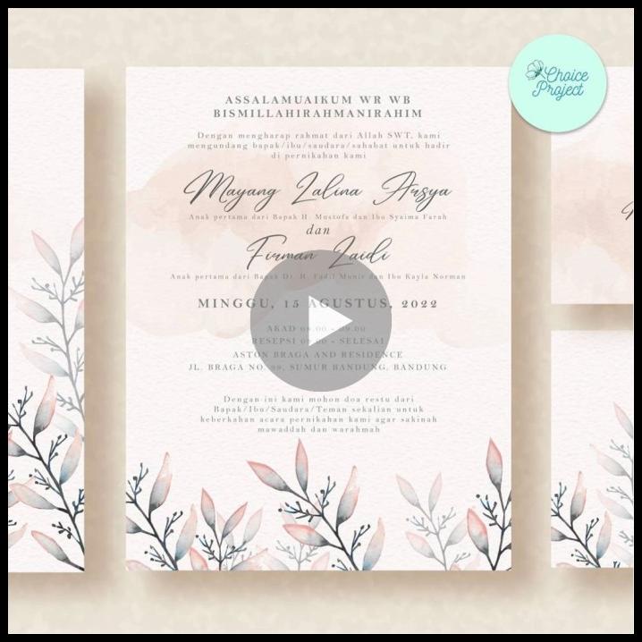 Video Undangan Pernikahan Digital Animasi #4 | E-Invitation