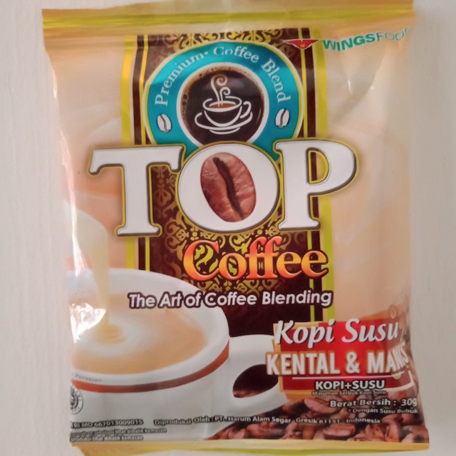 TOP KOPI SUSU | TOP WHITE PUTIH | TOP SUSU KENTAL MANIS 30 GR